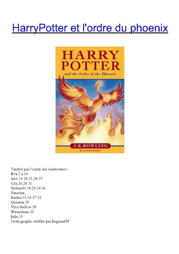 Harry Potter et l'Ordre du Phénix-