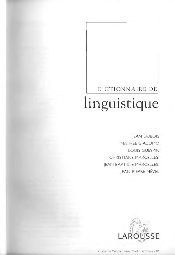 Dictionnaire de linguistique