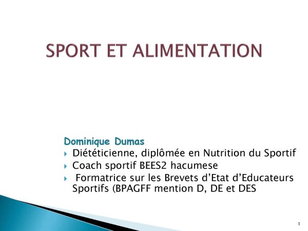 Sport et alimentation dominique dumas کتاب