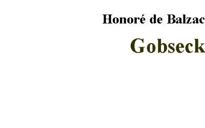 کتاب gobseck honore de balzac